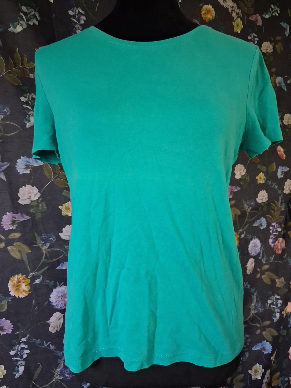 Studio Works Women's Short Sleeve Crewneck Tee in Teal Green
